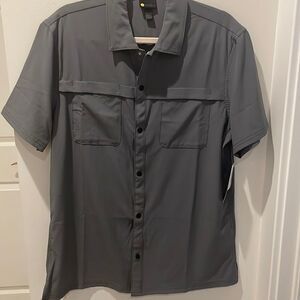 NWT Zella short sleeve shirt Grey Magnet size medium